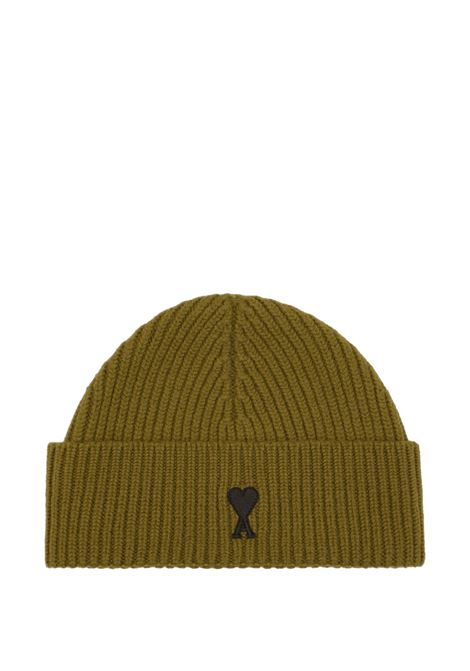 Berretto Ami De Coeur in verde Ami paris - unisex AMI PARIS | UBO0060182988